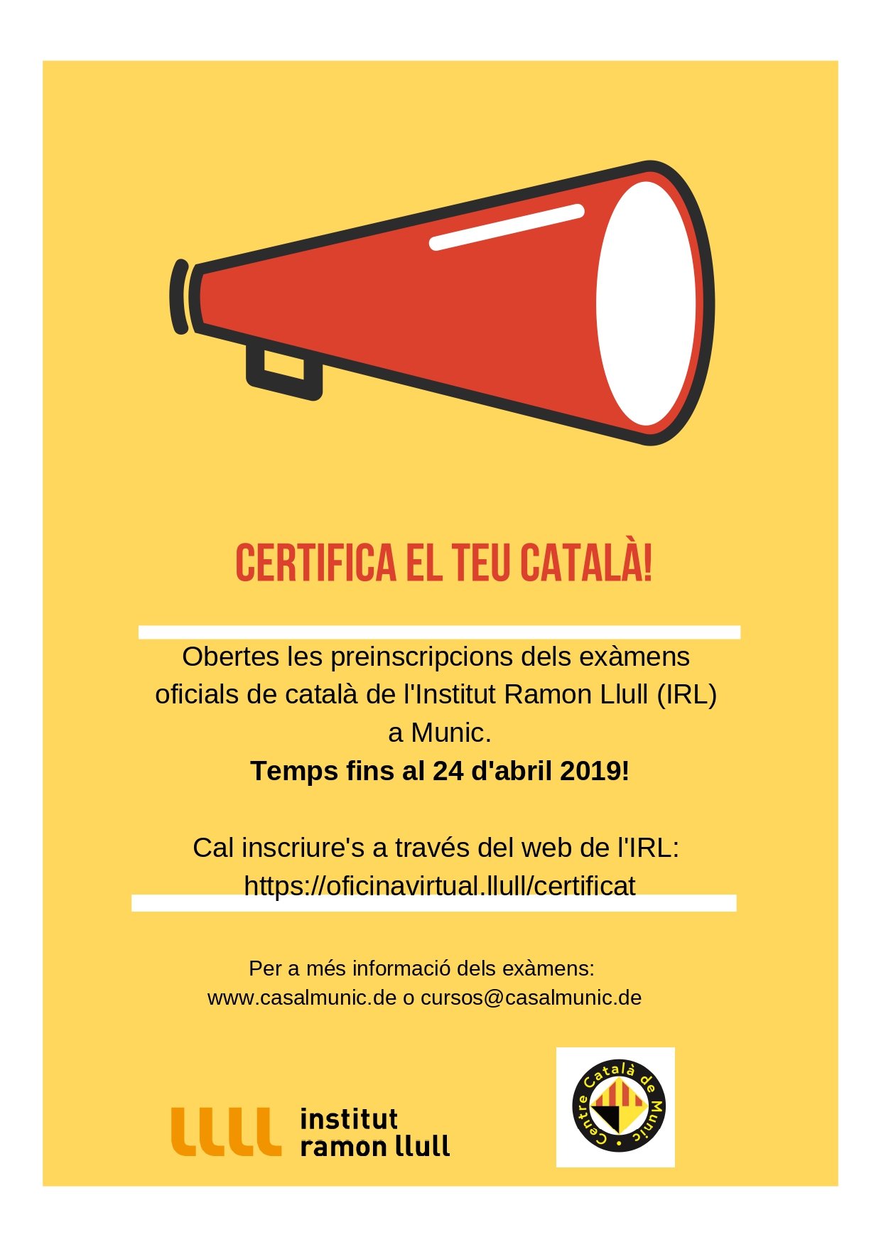 Catalan Language Certificates - Actualitat - Institut Ramon Llull